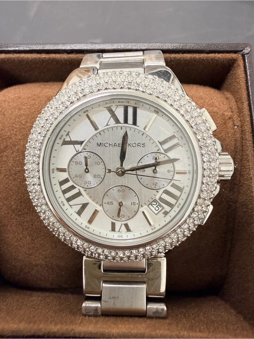 Michael Kors polished silver